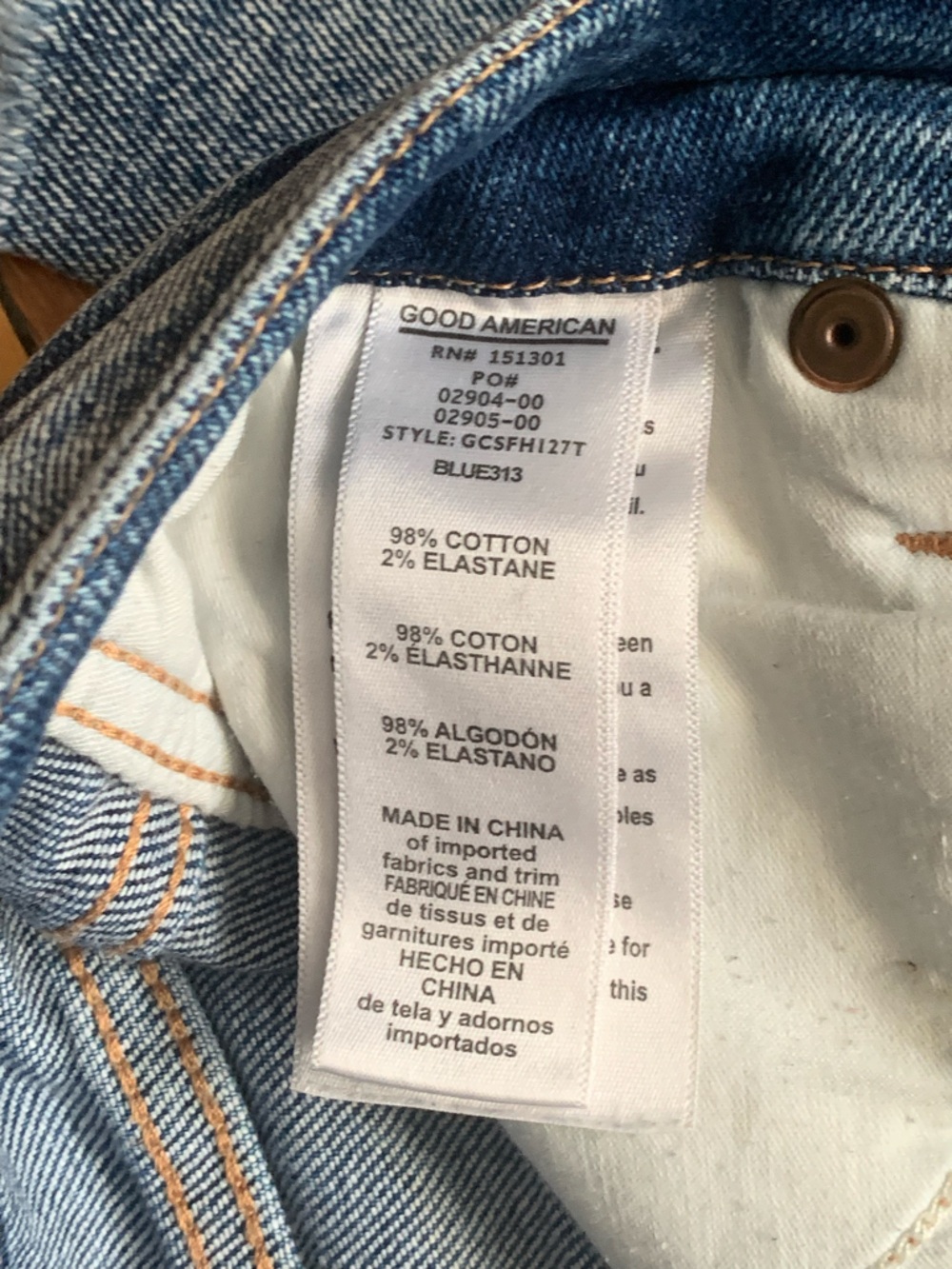 Good American Distressed Good Curve jeans size 10/30 EUC - Picture 9 of 9
